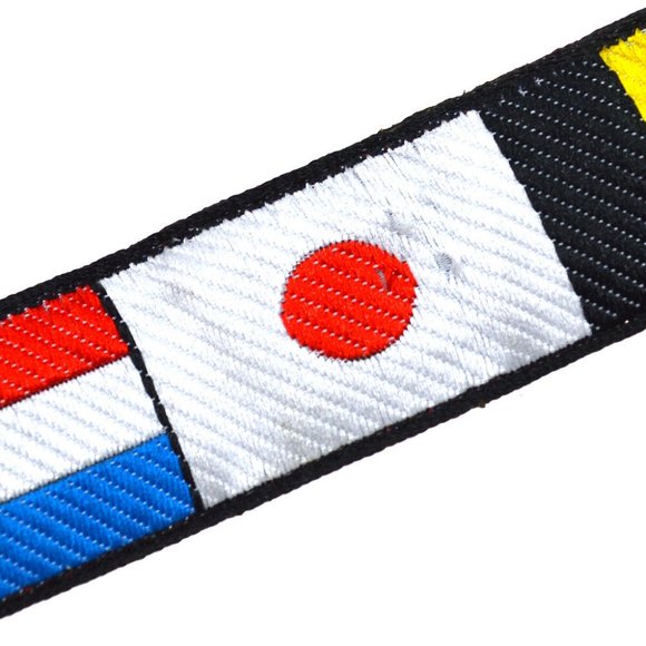 CHANEL CC Logos National Flag Buckle Belt Canvas 70/28 95C Multi Color 30901- - Picture 7 of 7